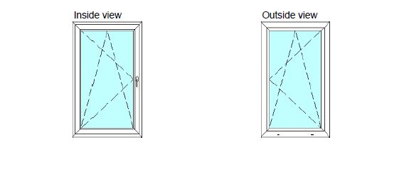 72 in X 60 in. uPVC-Triple Pane, Tilt & Turn, LowE-Glass +Screens +Nail Flange. Double Sash, New Construction or Replacement. Left/Right Handed, White or Black