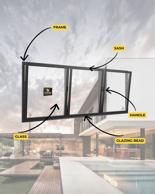 108 in X 48 in. uPVC-Triple Pane, Tilt & Turn, LowE-Glass +Screens +Nail Flange. Double Sash, New Construction or Replacement. Left/Right Handed, White-Black