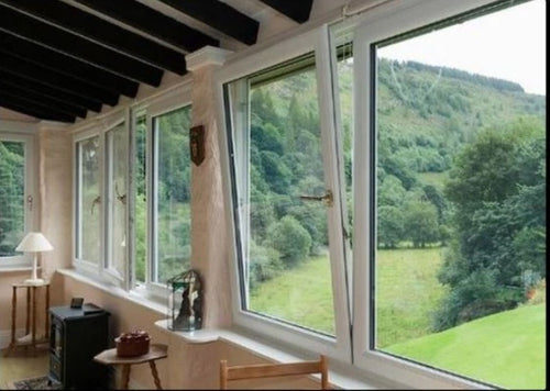 144 in X 48 in. uPVC-Triple Pane, Tilt & Turn, LowE-Glass +Screens +Nail Flange. QUAD Sash, New Construction or Replacement. Left/Right Handed, White or Black