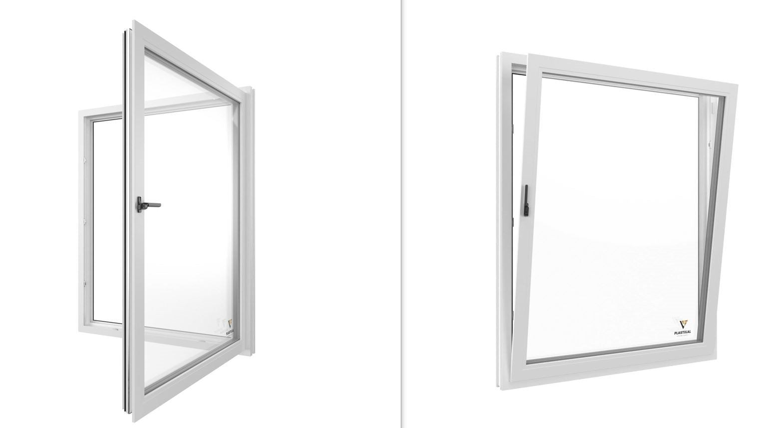 36 in X 48 in.  uPVC-Triple Pane, Tilt & Turn, LowE-Glass +Screen +Nail Flange. White-White; New Construction or Replacement; Left/Right Handed