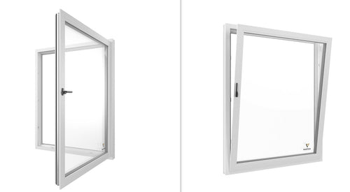 36 in X 48 in.  uPVC-Triple Pane, Tilt & Turn, LowE-Glass +Screen +Nail Flange. White-White; New Construction or Replacement; Left/Right Handed