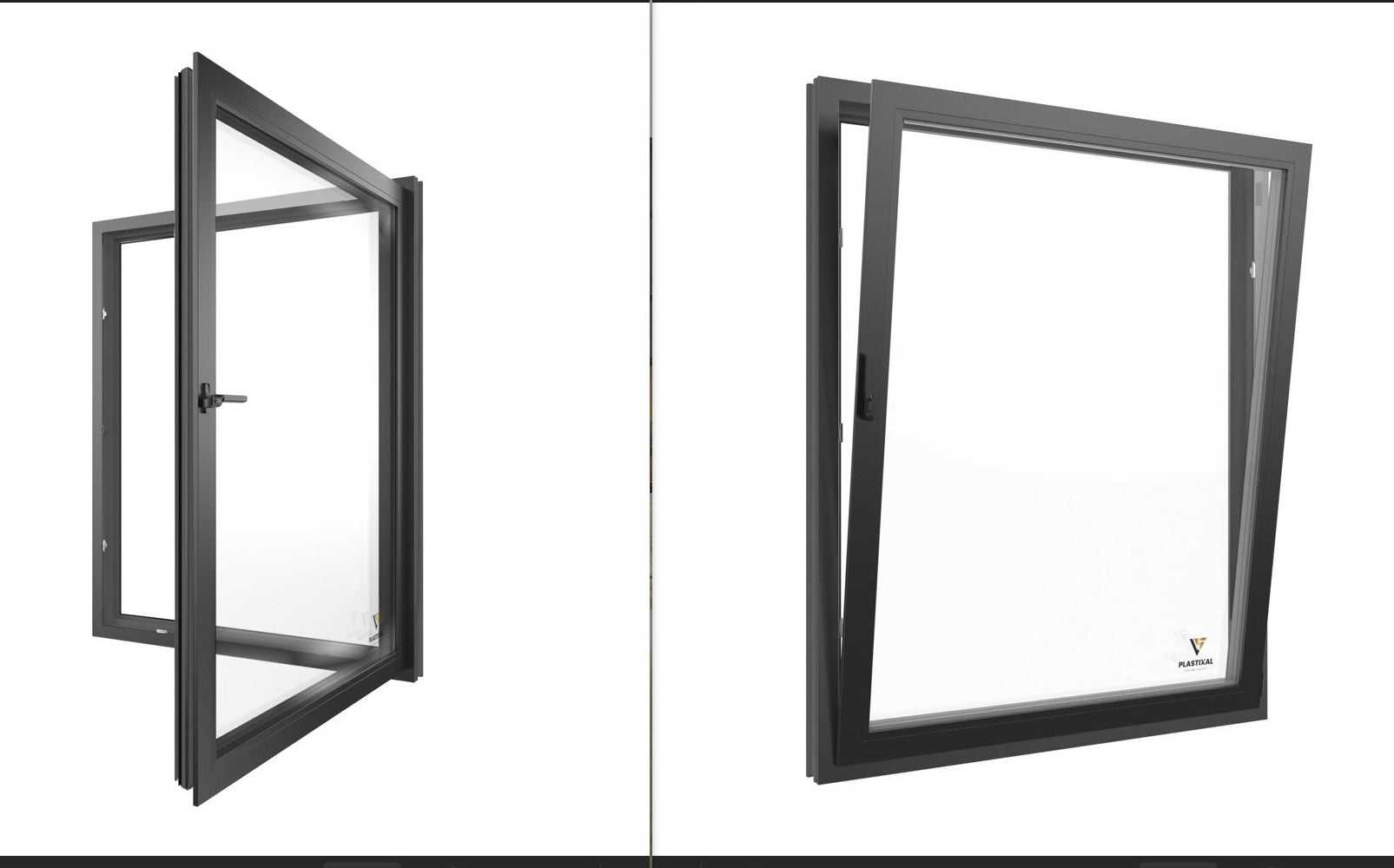 36 in X 48 in. uPVC-Triple Pane, Tilt & Turn, LowE-Glass +Screens +Nail Flange. White-Black; New Construction or Replacement. Left/Right Handed